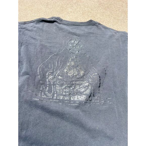 Sketchy Tank Original Shirt Men Sz Large Black Black Printed Cotton Graphic Tee - Picture 6 of 6